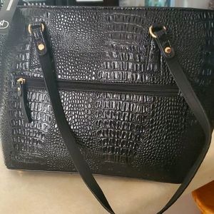 Tote bag / black croc